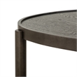 Bowery Hill Shaped Accent End Table With Bottom Shelf in Coffee Bean