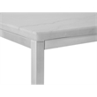Bowery Hill White Marble Rectangular End Table With Brushed Nickel Frame