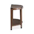 Bowery Hill Modern Organic Demilune Sofa Table With Shelf in Wallaby