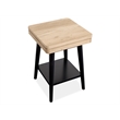 Bowery Hill Contemporary Square Accent Table With Shelf in Driftwood