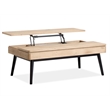 Bowery Hill Contemporary Lift Top Storage Cocktail Table in Driftwood