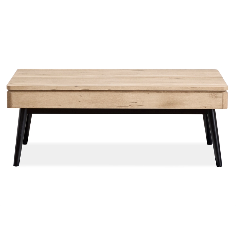 Bowery Hill Contemporary Lift Top Storage Cocktail Table in Driftwood