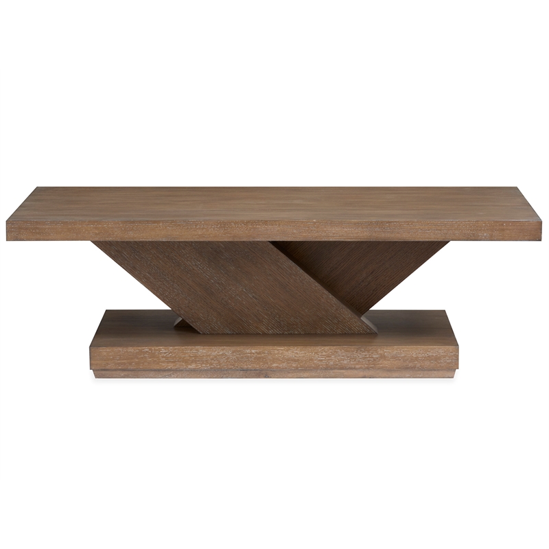 Bowery Hill Rectangular Cocktail Table With Casters in Antique Wheat