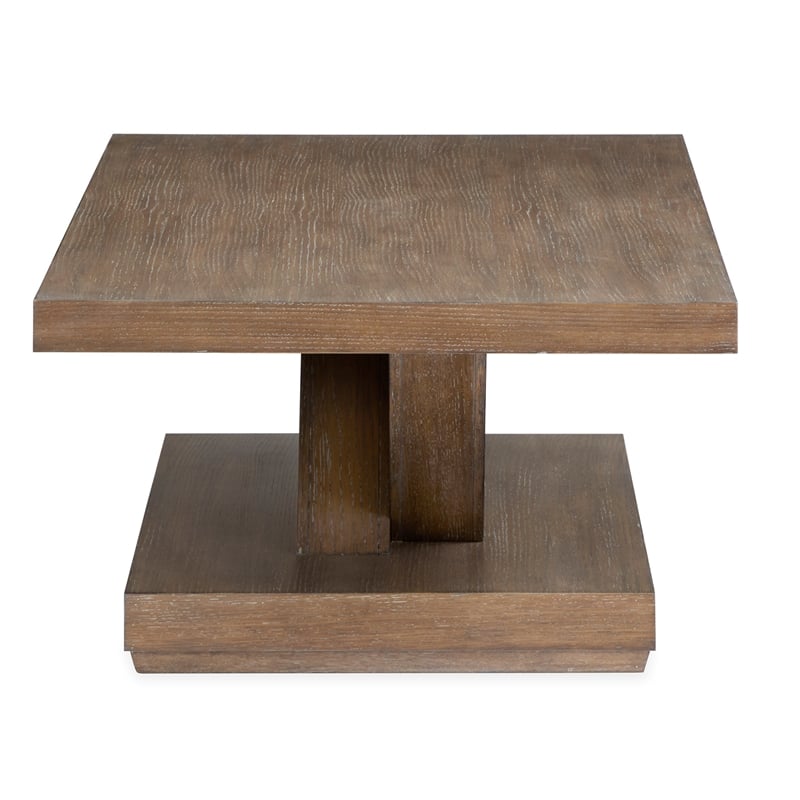 Bowery Hill Rectangular Cocktail Table With Casters in Antique Wheat