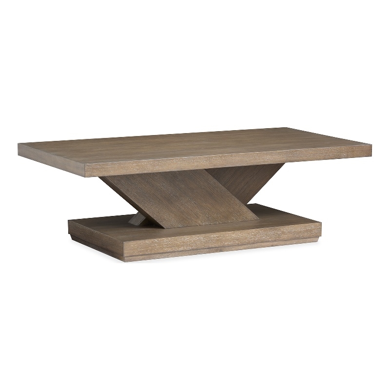 Bowery Hill Rectangular Cocktail Table With Casters in Antique Wheat