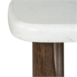 Bowery Hill Contemporary Honed Marble Shaped End Table in Turkish Coffee