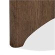 Bowery Hill Contemporary Honed Marble Shaped End Table in Turkish Coffee
