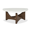 Bowery Hill Honed Marble Shaped Cocktail Table in Turkish Coffee