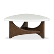 Bowery Hill Honed Marble Shaped Cocktail Table in Turkish Coffee