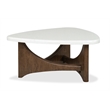 Bowery Hill Honed Marble Shaped Cocktail Table in Turkish Coffee