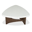 Bowery Hill Honed Marble Shaped Cocktail Table in Turkish Coffee