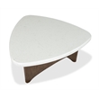 Bowery Hill Honed Marble Shaped Cocktail Table in Turkish Coffee