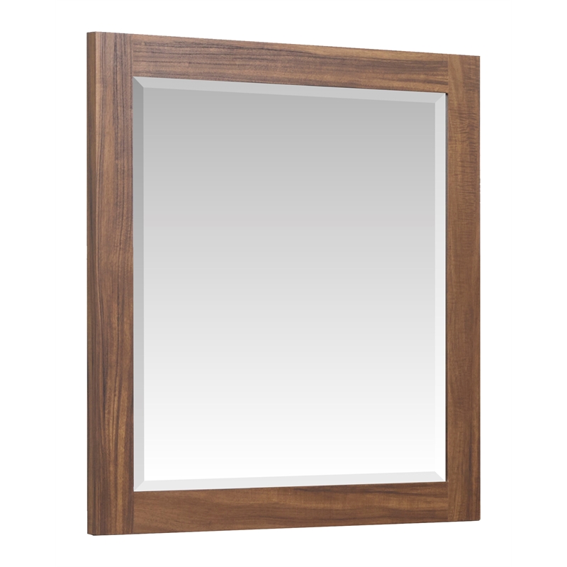 Bowery Hill Industrial 6-Drawer Dresser With Mirror in Tavern Brown