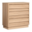 Bowery Hill 3-Drawer Single Dresser With Portrait Mirror in Provincial Brown