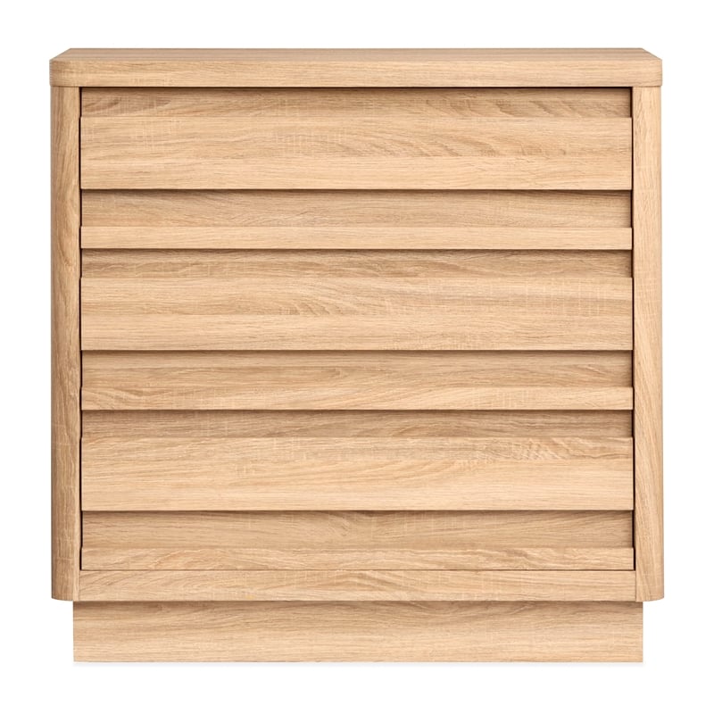 Bowery Hill 3-Drawer Single Dresser With Portrait Mirror in Provincial Brown