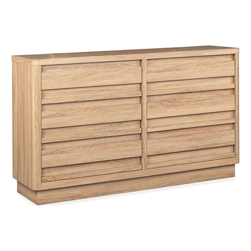 Bowery Hill Transitional 6-Drawer Dresser in Provincial Brown