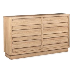 Bowery Hill Transitional 6-Drawer Dresser in Provincial Brown
