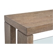 Bowery Hill Rustic Glass Shelf Console Sofa Table in Spiced Brown