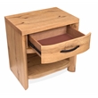 Bowery Hill Modern Rustic Open Nightstand With Drawer in Honey Wheat
