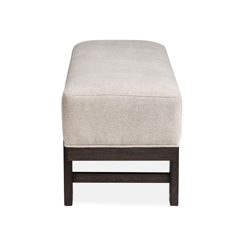 Bowery Hill Modern Mission Upholstered Dining Bench in Coffee Bean