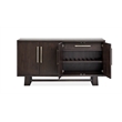 Bowery Hill Modern Mission Buffet With Wine Storage in Coffee Bean