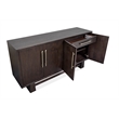 Bowery Hill Modern Mission Buffet With Wine Storage in Coffee Bean
