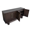 Bowery Hill Modern Mission Buffet With Wine Storage in Coffee Bean