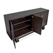 Bowery Hill Modern Mission Buffet With Wine Storage in Coffee Bean