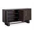 Bowery Hill Modern Mission Buffet With Wine Storage in Coffee Bean