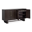 Bowery Hill Modern Mission Buffet With Wine Storage in Coffee Bean