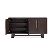 Bowery Hill Modern Mission Buffet With Wine Storage in Coffee Bean