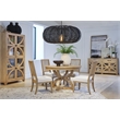 Bowery Hill Traditional Glass Door Buffet With Wine Storage in Honey Maple