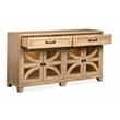 Bowery Hill Traditional Glass Door Buffet With Wine Storage in Honey Maple