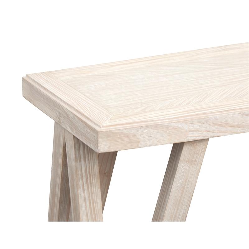 Bowery Hill Contemporary Casual Round Cocktail Table in Coconut Cream