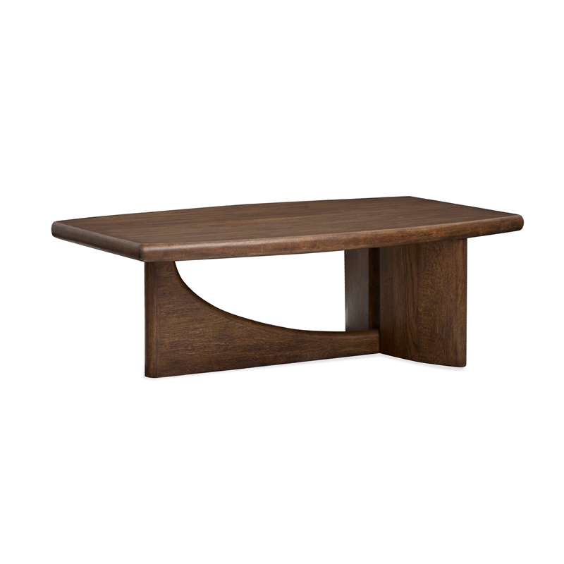 Bowery Hill Classic Rectangular Cocktail Table in Sienna Brown