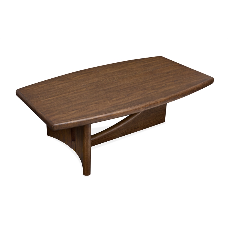 Bowery Hill Classic Rectangular Cocktail Table in Sienna Brown