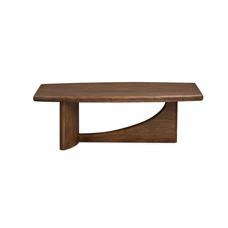 Bowery Hill Classic Rectangular Cocktail Table in Sienna Brown