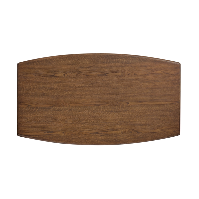 Bowery Hill Classic Rectangular Cocktail Table in Sienna Brown