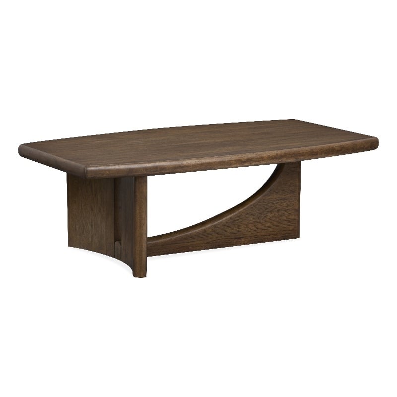 Bowery Hill Classic Rectangular Cocktail Table in Sienna Brown