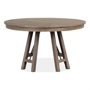Bowery Hill Casual 52-Inch Round Dining Table in Dovetail Grey