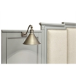 Bowery Hill Queen Upholstered Wall Bed With Panel Detailing in Pebble