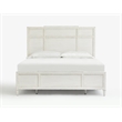 Bowery Hill Contemporary Garden Chic Panel Bed in White Finish