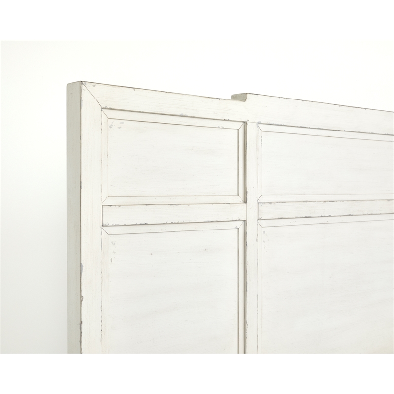 Bowery Hill Contemporary Garden Chic Panel Bed in White Finish