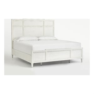 Bowery Hill Contemporary Garden Chic Panel Bed in White Finish