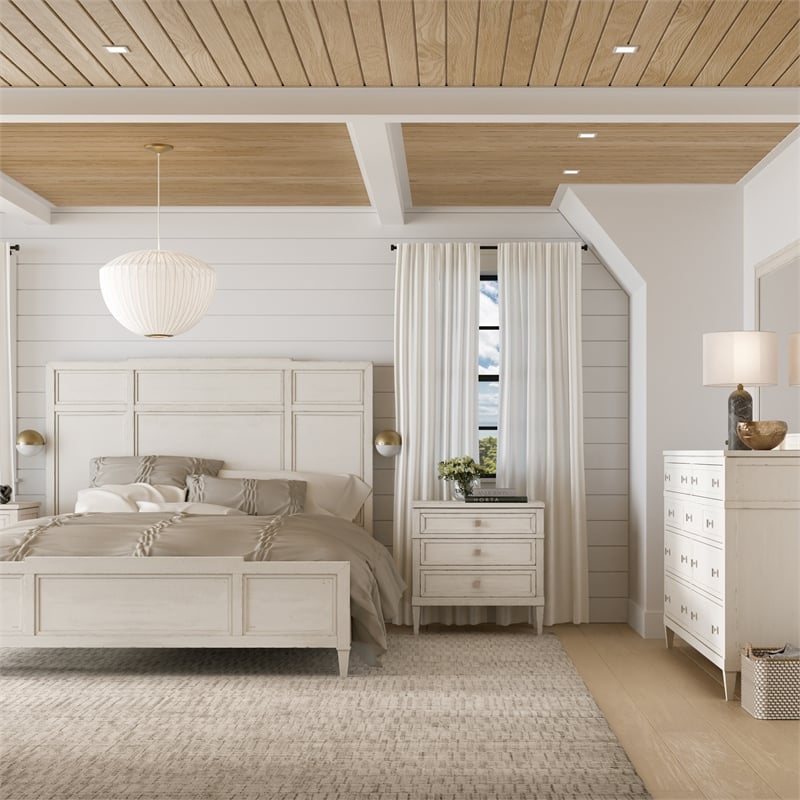 Bowery Hill Contemporary Garden Chic 9-Drawer Bedroom Dresser in White