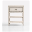 Bowery Hill Garden Chic Telephone Table With Shelves in White