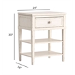 Bowery Hill Garden Chic Telephone Table With Shelves in White