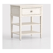 Bowery Hill Garden Chic Telephone Table With Shelves in White