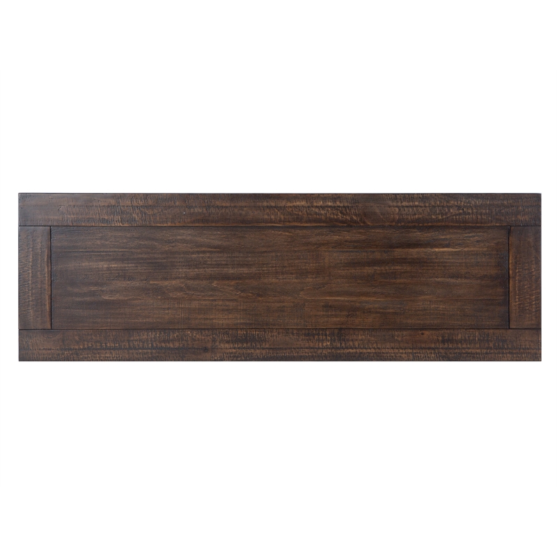 Bowery Hill Rectangular Sofa Table with 3 Drawers in Graphite