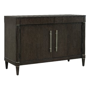 Bowery Hill 2 Door Server with Storage Drawers in Piano Brown Wood